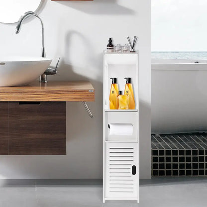 Meuble WC étroit en PVC – 20 × 18 × 80 cm - Meuble WC – 20 × 18 × 80 cm / Allemagne - meuble WC étroit rangement papier