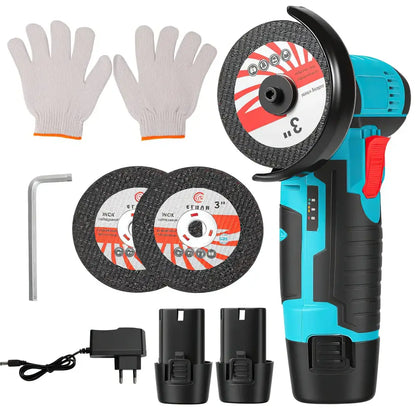Meuleuse D'Angle 12V Sans Fil Mini Puissante Pour Bois Métal 2 * Batteries France EU