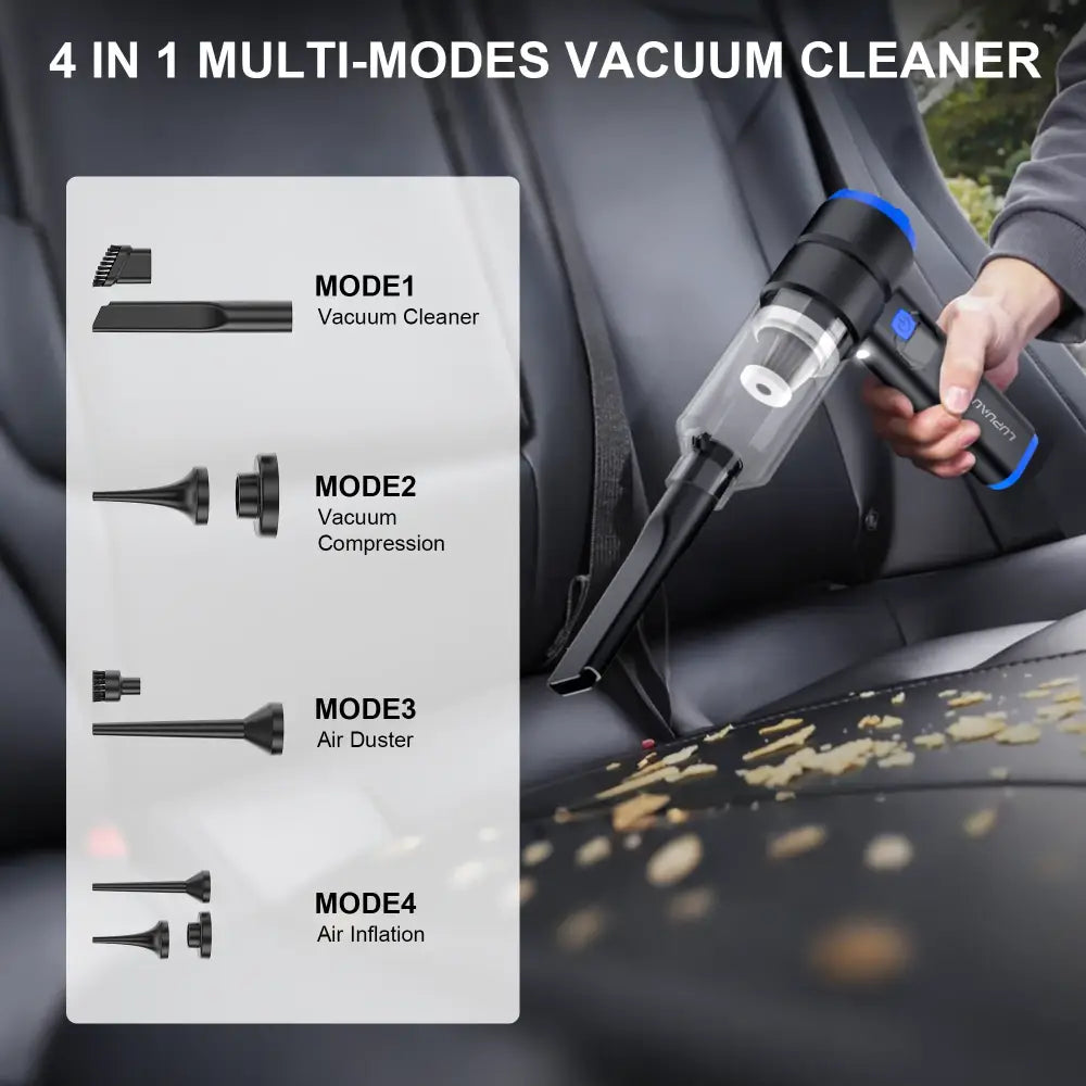 Mini aspirateur souffleur voiture sans fil – batterie incluse - France - mini aspirateur souffleur voiture sans fil