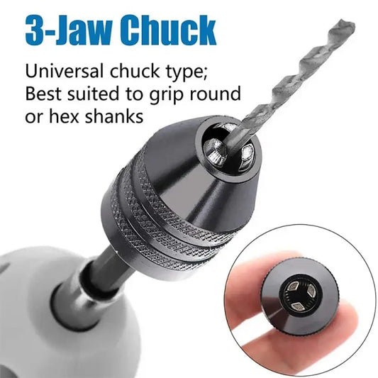 Mini mandrin sans clé 0,3 à 8 mm – hexagonal 1/4 – détail produit 2