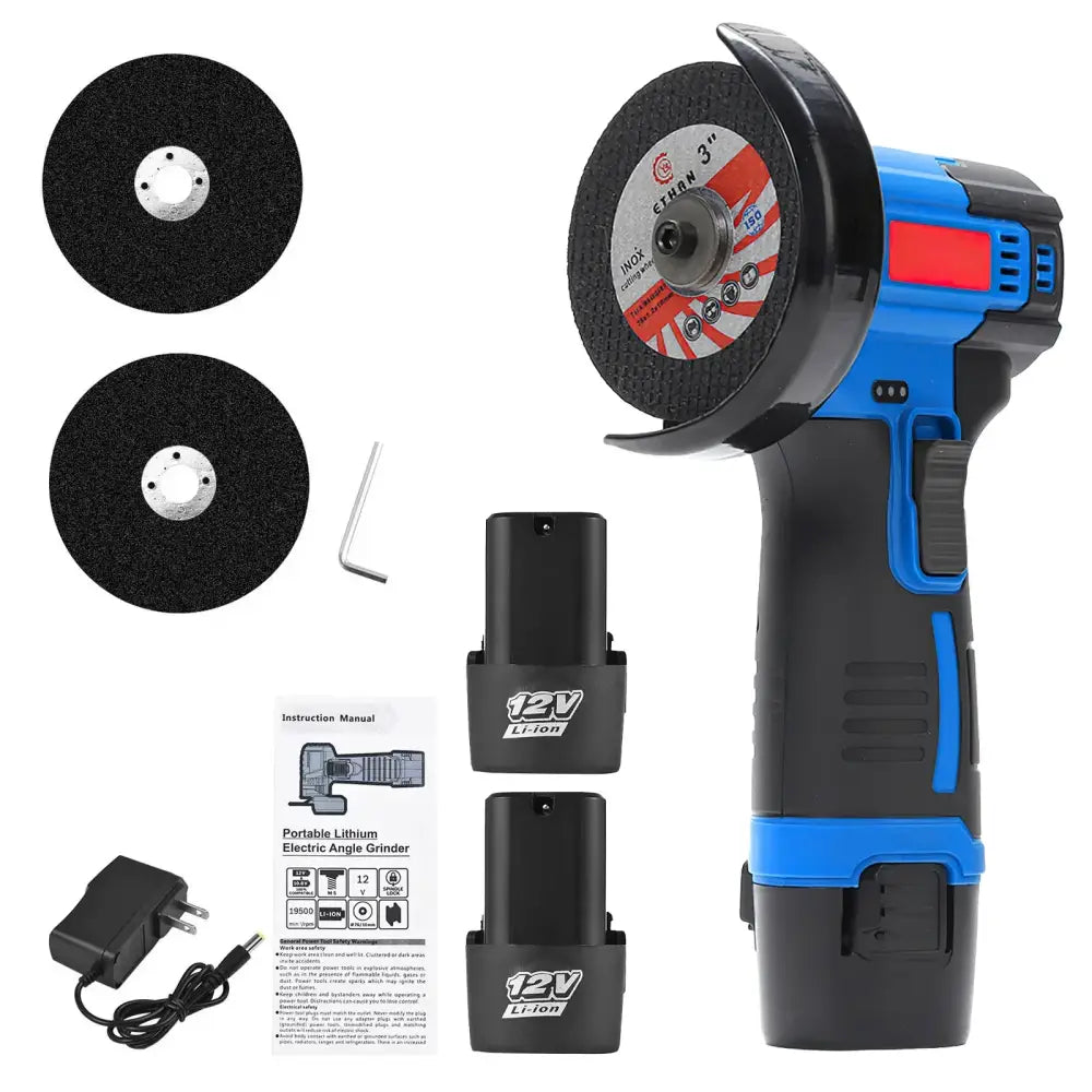 Mini-meuleuse sans fil à vitesse variable – 2 batteries – variante Bleu – 2 batteries
