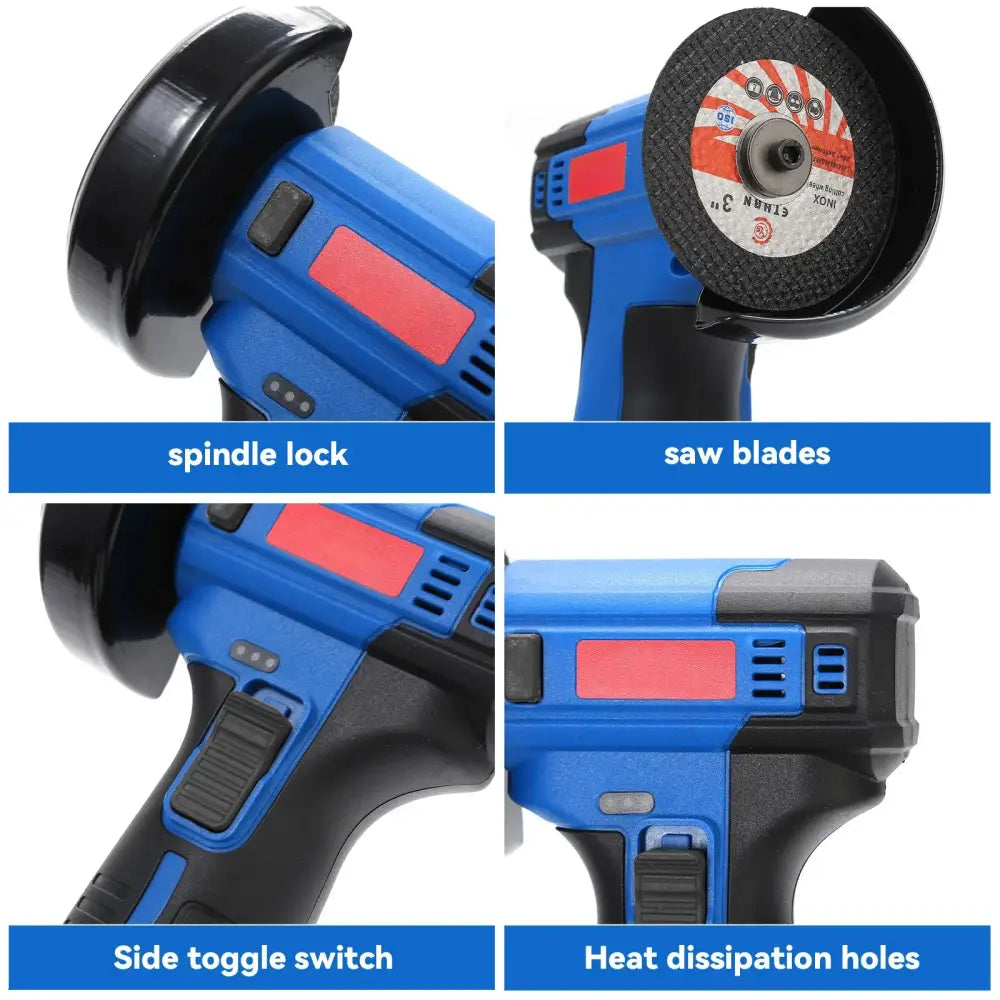 Mini-meuleuse sans fil à vitesse variable – 2 batteries – photo produit 3