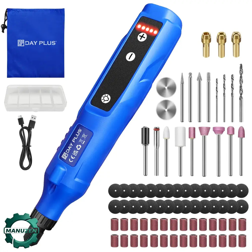 Mini-outil rotatif sans fil USB – kit de 80 pièces avec LED – vue principale