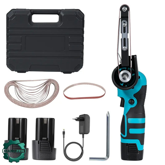Mini ponceuse à bande sans fil 300 W – 10 000 tr/min 2 batteries - Ponceuse + 2 batteries / Pologne - Ponceuse à bande