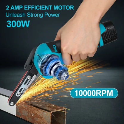 Mini ponceuse à bande sans fil 300 W – 10 000 tr/min 2 batteries - Ponceuse + 2 batteries / Pologne - Ponceuse à bande