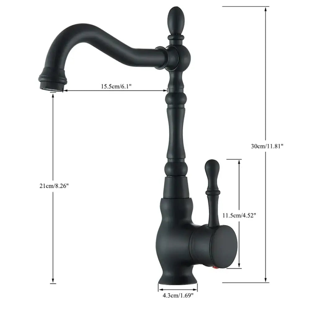 Mitigeur noir pivotant pour évier – eau chaude et froide – photo produit 6