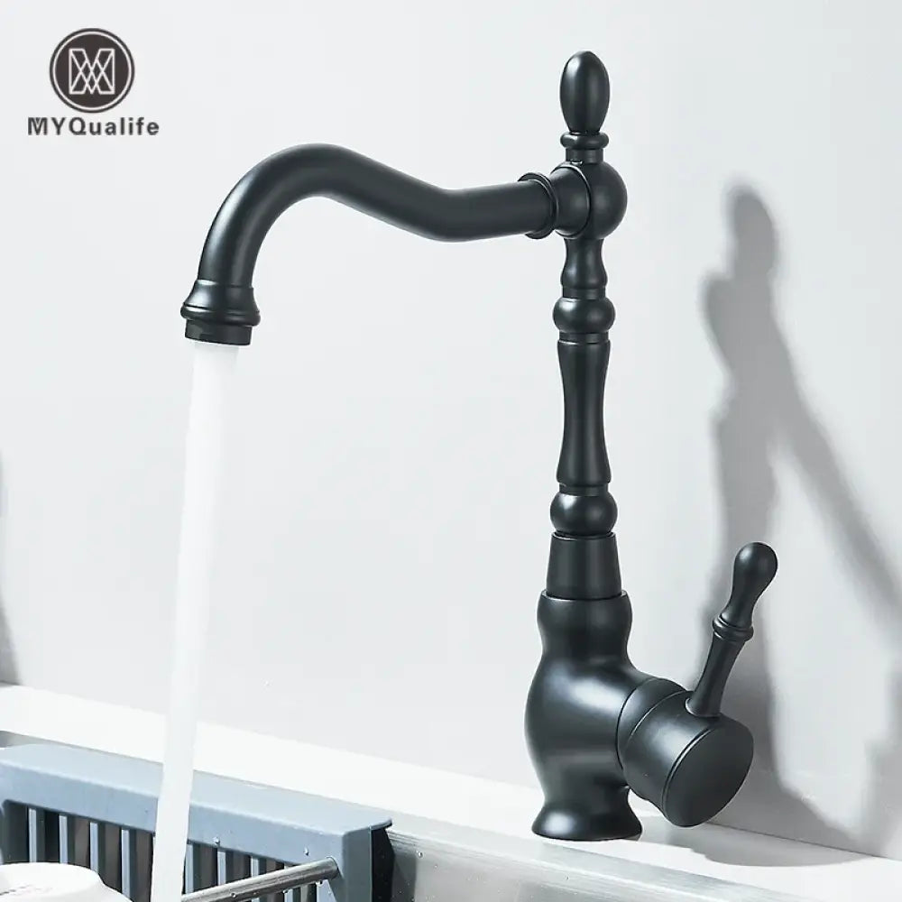 Mitigeur noir pivotant pour évier – eau chaude et froide – photo produit 2