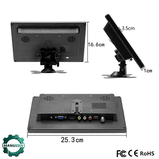 Moniteur 10,1 pouces HDMI VGA – écran 1 024 × 600 - 10,1 pouces / Depuis l’Allemagne - moniteur 10 pouces HDMI VGA