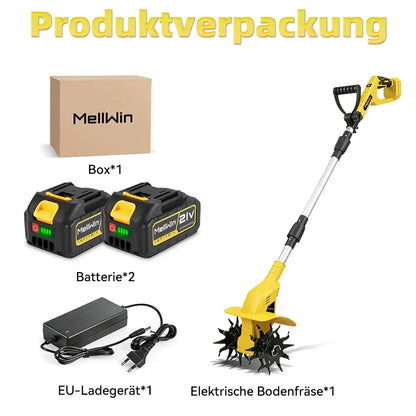 Motobineuse sans fil compatible Makita 18 V – travail 22 × 16 cm - Kit + 2 batteries 3 Ah / Allemagne - Motobineuse