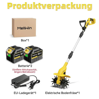 Motobineuse sans fil compatible Makita 18 V – travail 22 × 16 cm - Kit + 2 batteries 4,5 Ah / Allemagne - Motobineuse