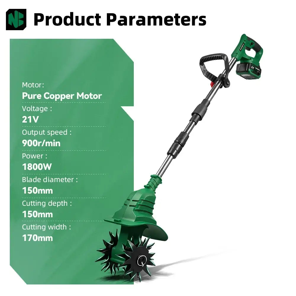 Motoculteur sans fil 170 mm – compatible Makita 18 V - Motoculteur électrique sans fil