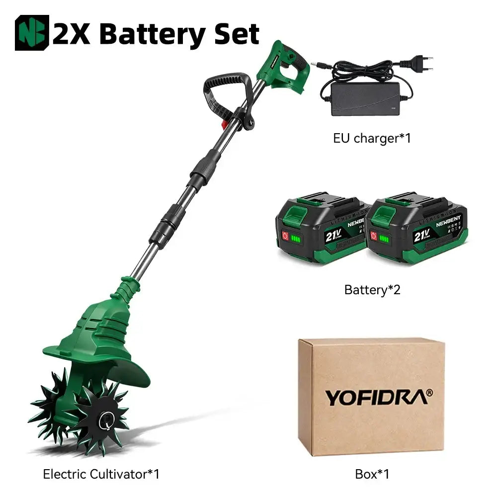 Motoculteur sans fil 170 mm – compatible Makita 18 V - Pologne / Avec 2 batteries - Motoculteur électrique sans fil