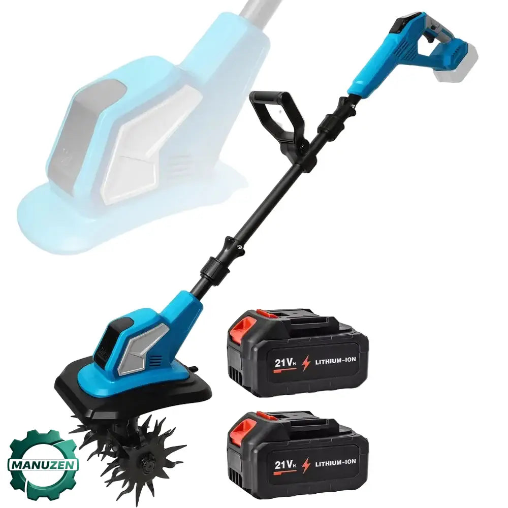 Motoculteur sans fil 600 W – 2 batteries compatible 18–21 V - Avec 2 batteries / France - Motoculteur électrique sans