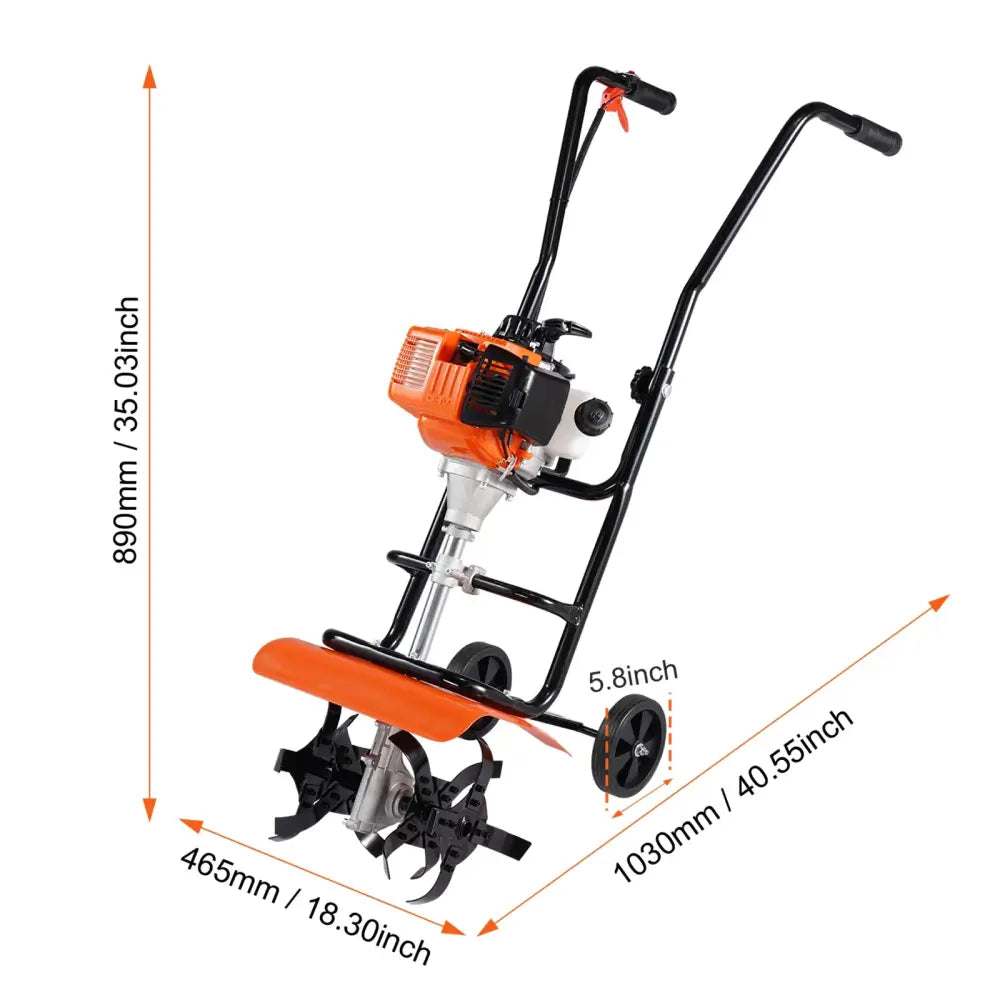 Motoculteur thermique 43 ou 212 cm³ – fraises avant en acier - Motoculteur thermique