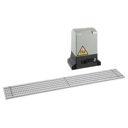Motorisation portail coulissant 370 W – 600 kg, 2 télécommandes Motorisation + 6 crémaillères