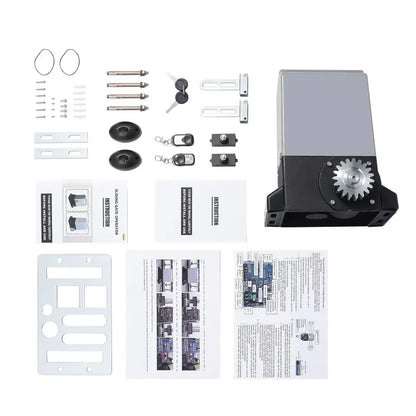 Motorisation portail coulissant 370 W – 600 kg, 2 télécommandes