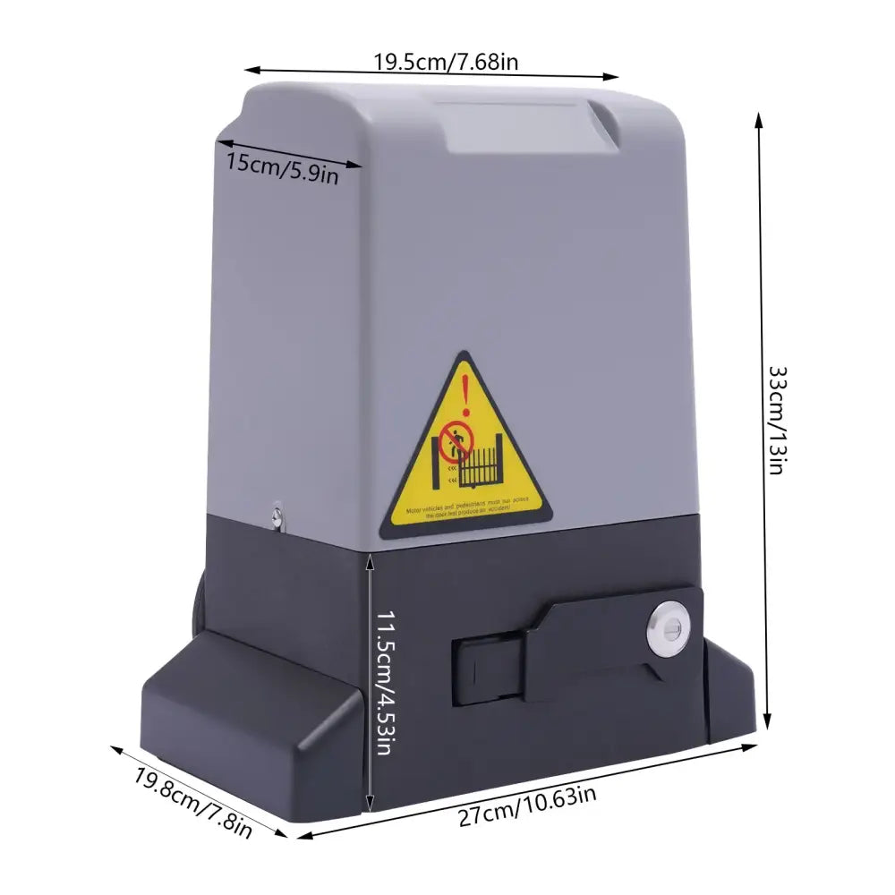 Motorisation portail coulissant 370 W – 600 kg, 2 télécommandes Motorisation seule