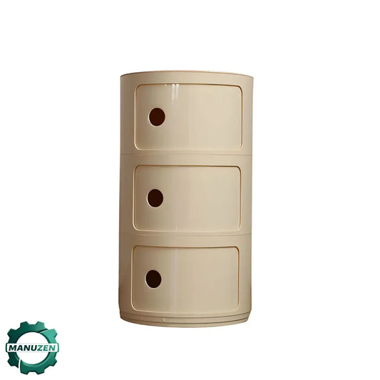 Motorsi Armoire Chevet Ronde 2 Ou 3 Niveaux Tiroir Rangement Chambre Salon