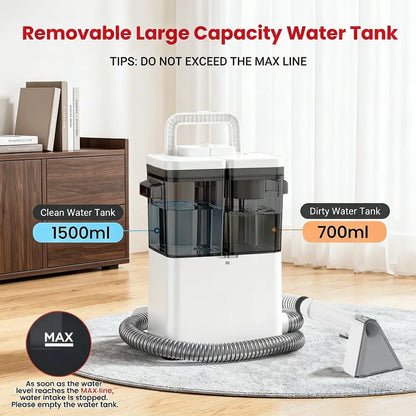 Nettoyeur de tapis et canapé 450 W – double réservoir - nettoyeur tapis canapé portable