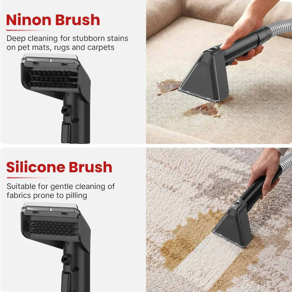 Nettoyeur de tapis et canapé 450 W – double réservoir - nettoyeur tapis canapé portable