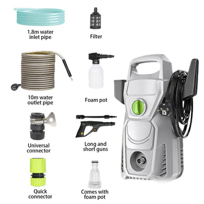Nettoyeur Haute Pression Electrique Portable 1500W 135 Bars - GRIS / Électrique filaire / France