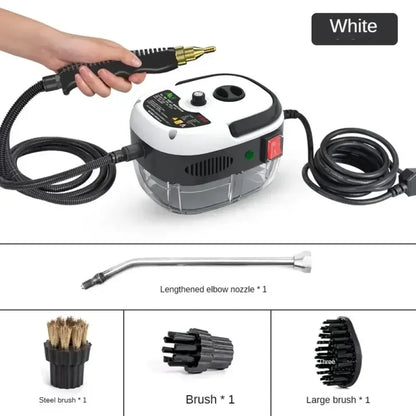 Nettoyeur Vapeur 2500W Pro Désinfection Rapide Maison Voiture Climatiseur Blanc France 220 V