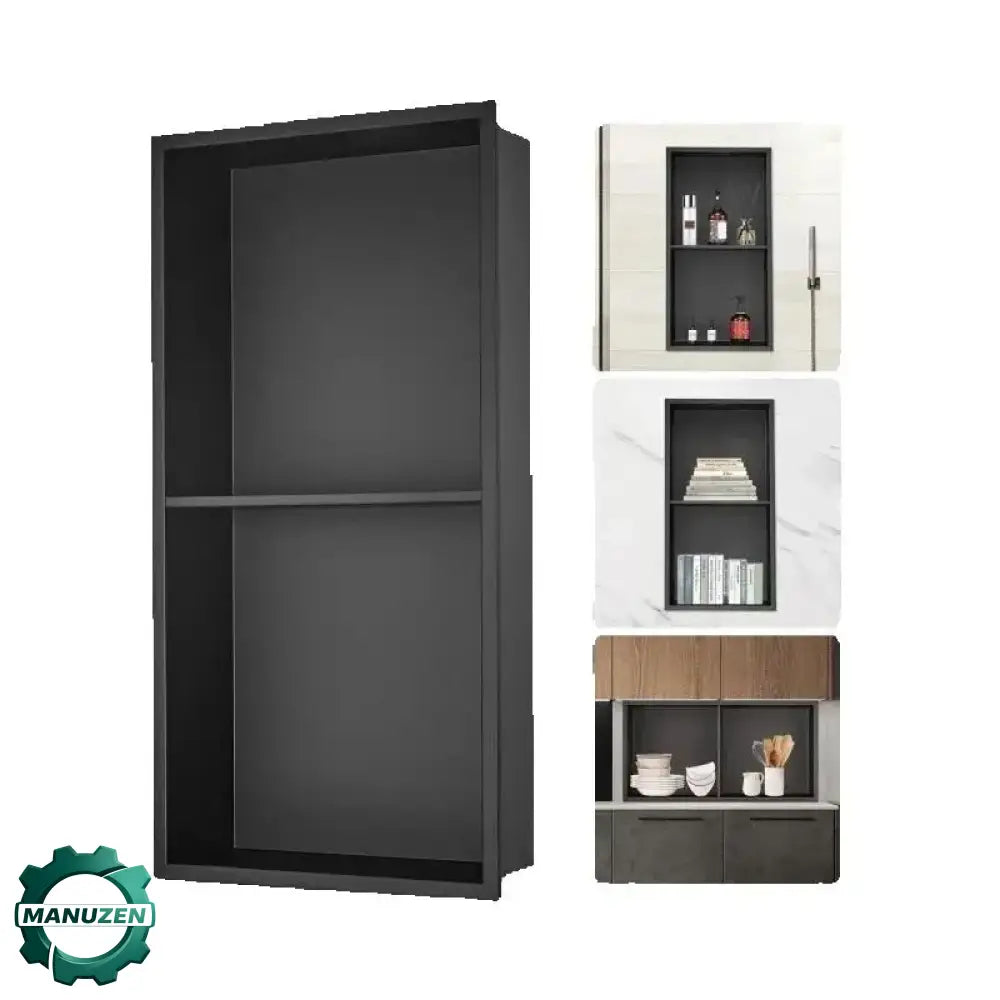 Niche De Douche En Acier Inoxydable 304 Insertion Murale Double Étagères