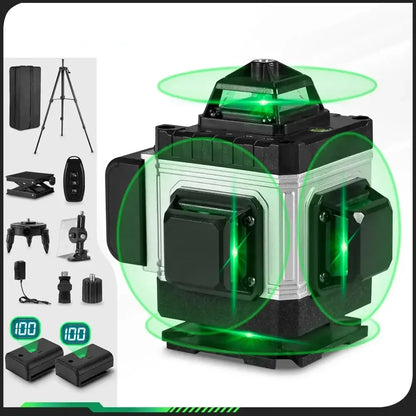 Niveau Laser Pro HGLINE 16Lignes Télécommande APP Nivellement 360 Degres