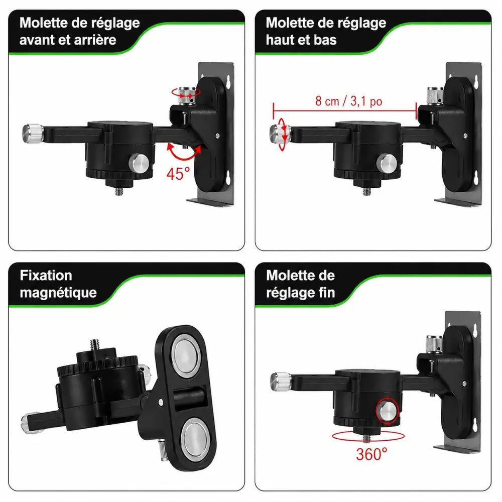 Niveau Laser Pro HGLINE 16Lignes Télécommande APP Nivellement 360 Degres