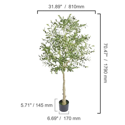 Olive Artificielle 4 à 6 Pieds Plante Décorative PE Sécurisée Modèle 3