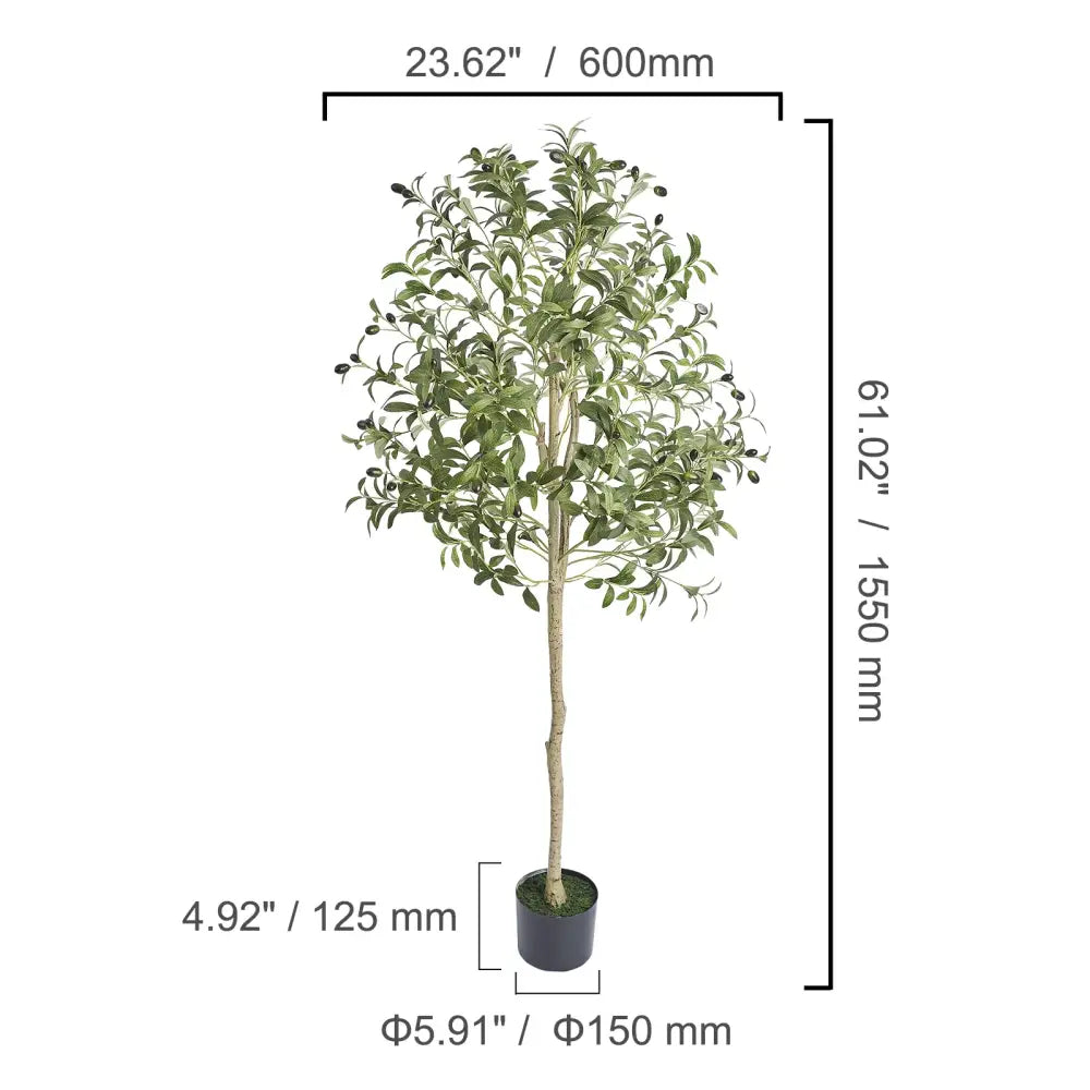 Olive Artificielle 4 à 6 Pieds Plante Décorative PE Sécurisée Modèle 4