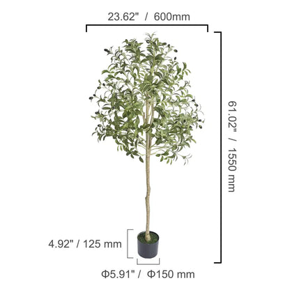 Olive Artificielle 4 à 6 Pieds Plante Décorative PE Sécurisée Modèle 4