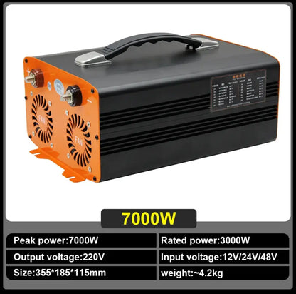 Onduleur sinusoïdal pur 4000 W 5000 W 7000 W 9000 W 12 V 24 V DC vers 220 V