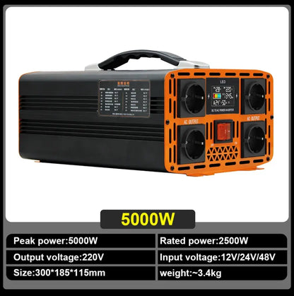 Onduleur sinusoïdal pur 4000 W 5000 W 7000 W 9000 W 12 V 24 V DC vers 220 V