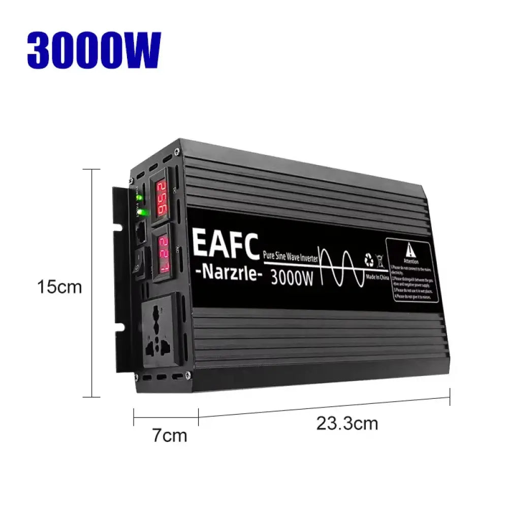 Onduleur sinusoïdal pur 4000 W DC12 V vers AC 220 V prise UE 3000W