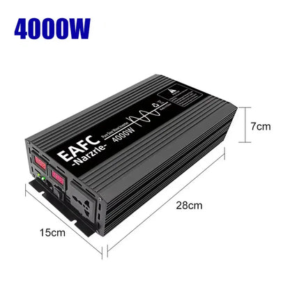 Onduleur sinusoïdal pur 4000 W DC12 V vers AC 220 V prise UE 4000W