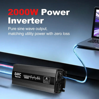 Onduleur sinusoïdal pur 4000 W DC12 V vers AC 220 V prise UE