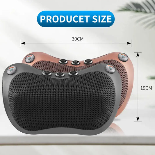 Oreiller de massage dos cou epaules avec rouleau chauffant