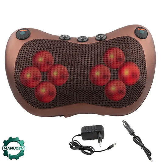 Oreiller de massage dos cou epaules avec rouleau chauffant