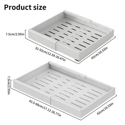 Organisateur coulissant pour placard de cuisine – sans perçage 1 ou 2 niveaux - Organisateur coulissant pour placard
