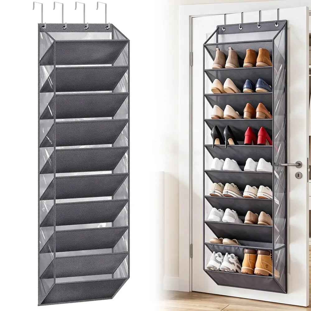 Organisateur de chaussures à suspendre – 10 poches – détail 2