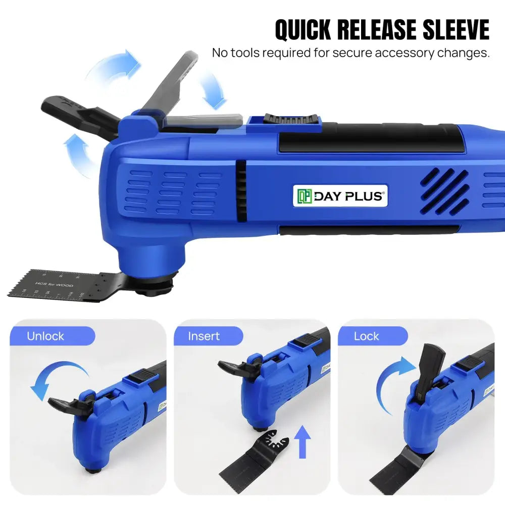 Outil multifonction oscillant 800 W – kit de coupe et rénovation - Bleu / Allemagne - Outil multifonction oscillant