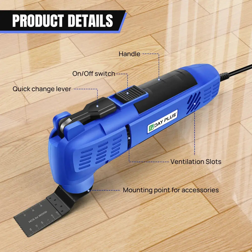 Outil multifonction oscillant 800 W – kit de coupe et rénovation - Bleu / Allemagne - Outil multifonction oscillant