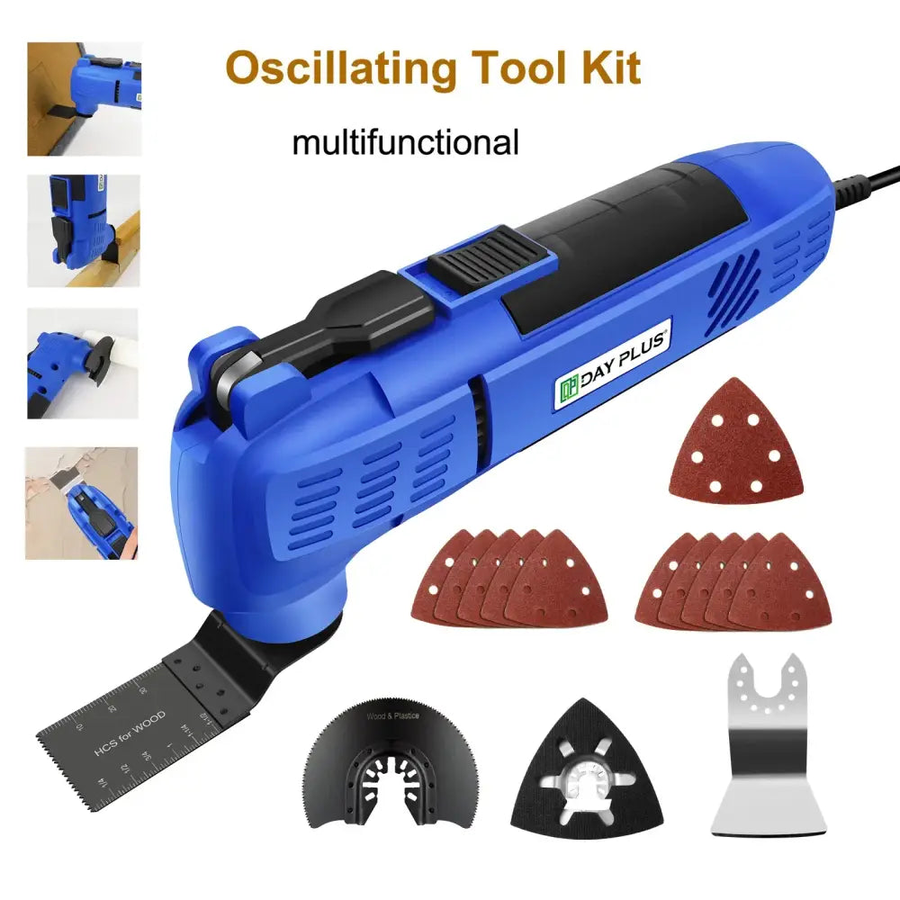 Outil multifonction oscillant 800 W – kit de coupe et rénovation - Bleu / Allemagne - Outil multifonction oscillant