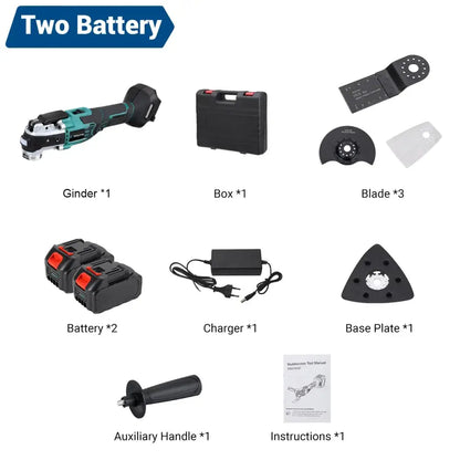 Outil multifonction oscillant sans fil 20 000 OPM – 2 batteries - Avec 2 batteries / République tchèque - Outil