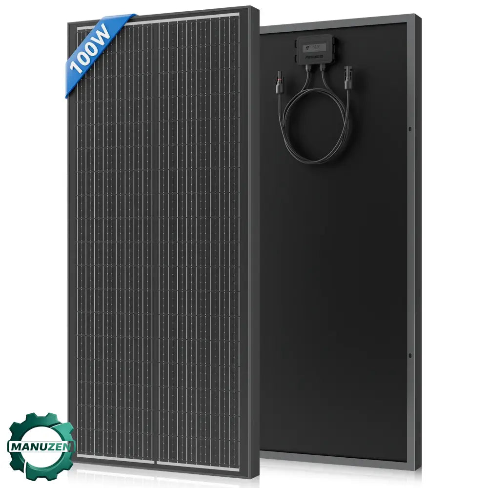 Panneau Solaire Monocristallin 100W 12V Rigide Étanche Camping - 100W x 1 / France