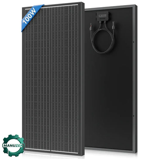 Panneau Solaire Monocristallin 100W 12V Rigide Étanche Camping 100W x 1 France