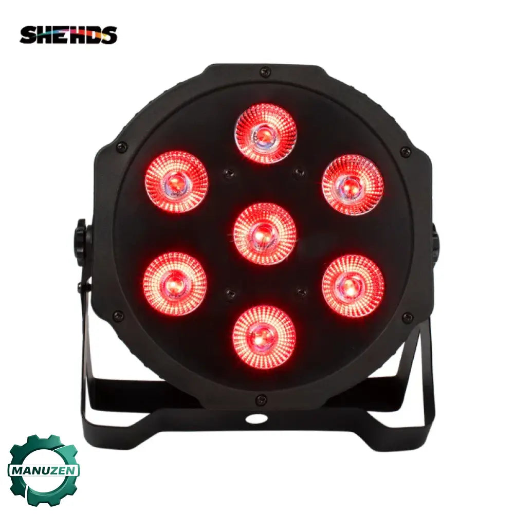 Par LED plat RGBWA UV 7 × 18 W ou 7 × 12 W pour scène événement fête mariage France Prise EU