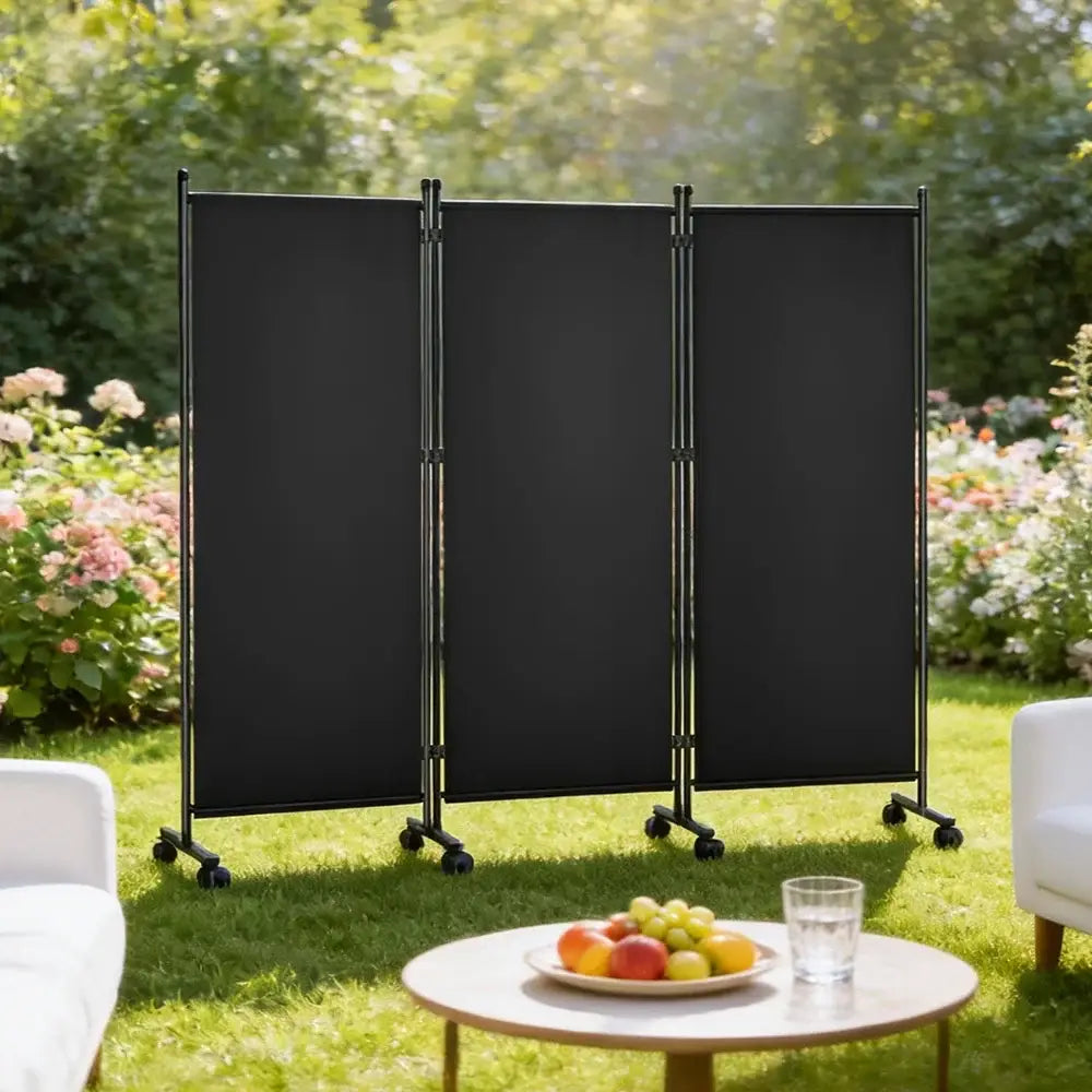 Paravent extérieur 3 panneaux 2,6 × 1,8 m – brise-vue pliable - 3 panneaux / 2,6 × 1,8 m / France - Paravent extérieur