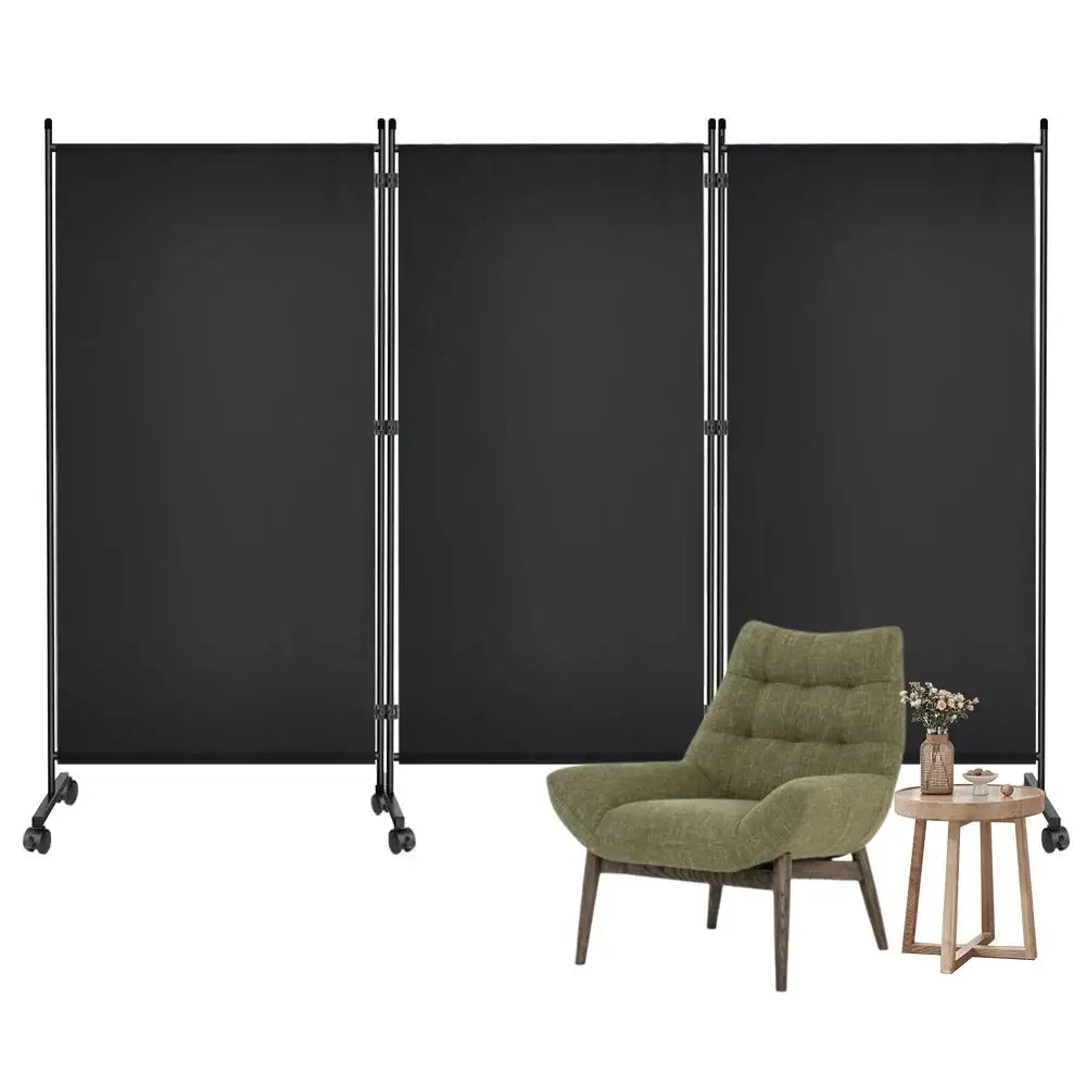 Paravent mobile pliable sur roulettes – cloison de séparation – détail 8